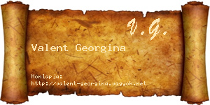 Valent Georgina névjegykártya